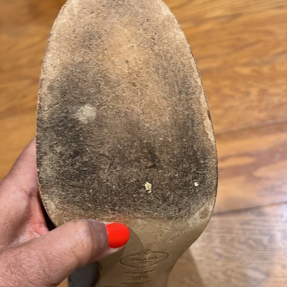 Prada. Bone. Canvas Boot. Size 38.5 - Picture 9 of 13